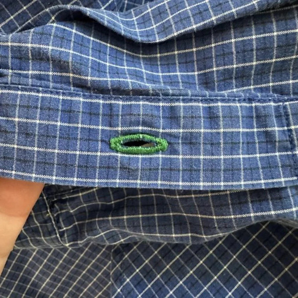 Tommy Hilfiger Button Up Chekered Long Sleeve Shirt Blue Women's Size US 2 - Picture 9 of 15